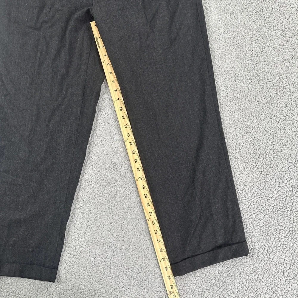 Enzo Mantovani Zignone Dress Pants Men‎ 34x29 Black Wool Cashmere Pleated Italy
